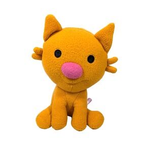Sago Mini Jinja Cat Plush Toy 8" Orange Sitting Kitty Stuffed Animal Rare